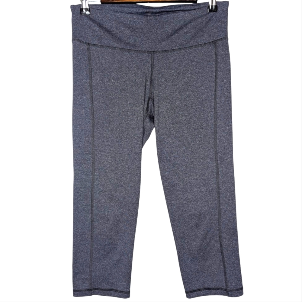 Old Navy Active Grayish Heathered Blue Athletic Capris Leggings Size Medium